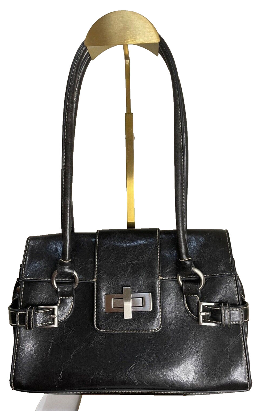 APT 9 100% Man-Made Material Black Shoulder Bag Purse- Pre-owned